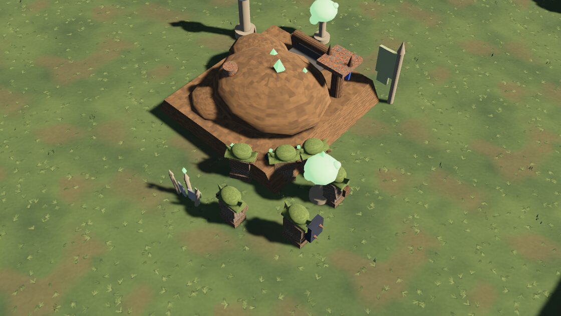 A goblin warren dug into the dirt